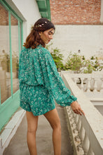 Load image into Gallery viewer, The PAPRIKA set - sea green floral shirt &amp; shorts set
