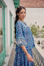 Load image into Gallery viewer, the MINT top - blue fun floral
