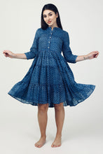 Load image into Gallery viewer, the CUMIN dress - ink blue delicate buti
