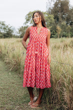 Load image into Gallery viewer, The BORAGE dress - royal red buti/One size
