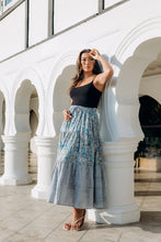 Load image into Gallery viewer, the CINNAMON skirt - grey tiered skirt with lining
