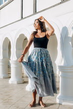 Load image into Gallery viewer, the CINNAMON skirt - grey tiered skirt with lining
