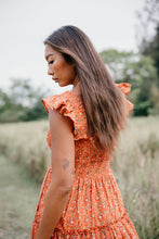 Load image into Gallery viewer, The PAPRIKA dress - orange magenta floral
