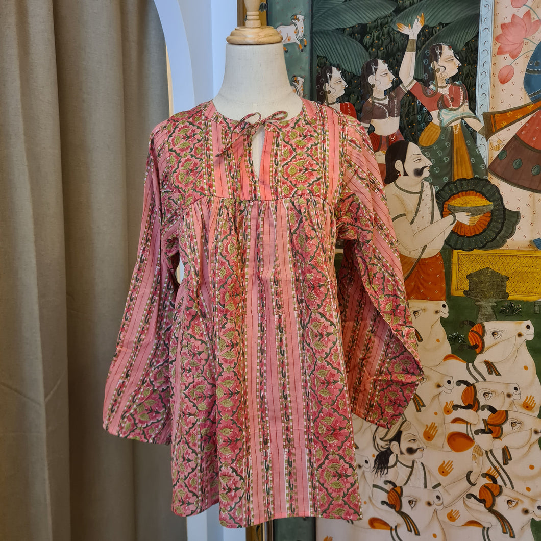 The NIGELLA top - pink vines
