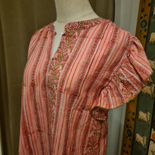 Load image into Gallery viewer, The TANZY top - pink with green details
