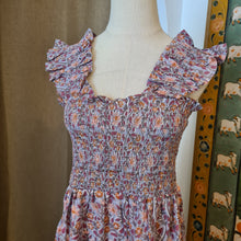 Load image into Gallery viewer, The PAPRIKA dress - grey with mauve floral
