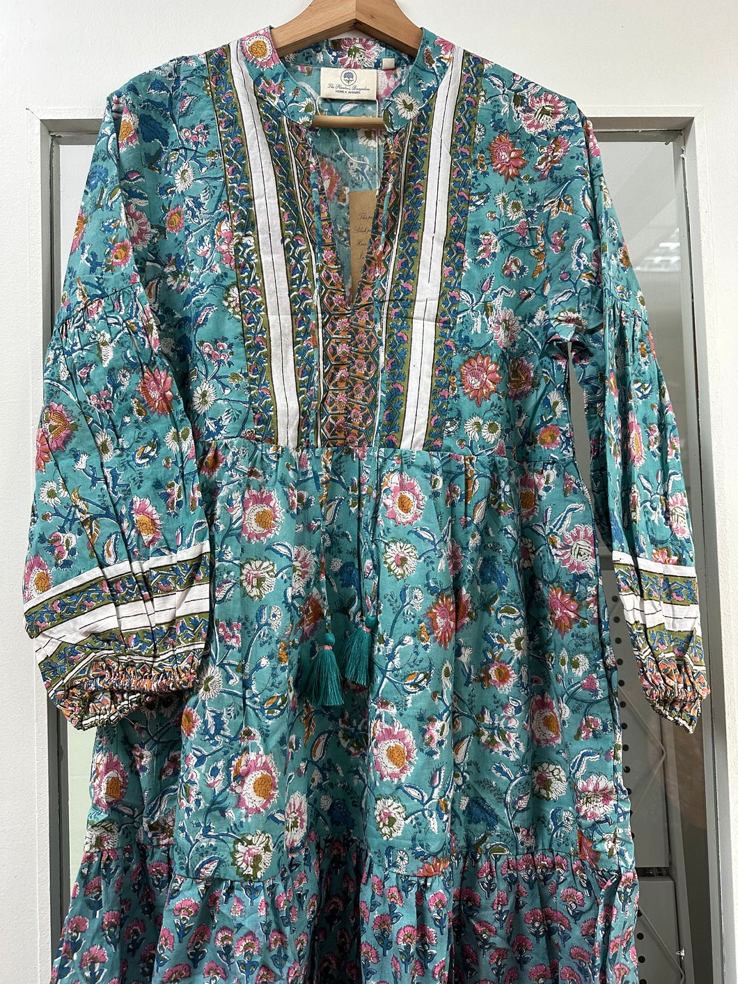 the WASABI DRESS - turquoise blue