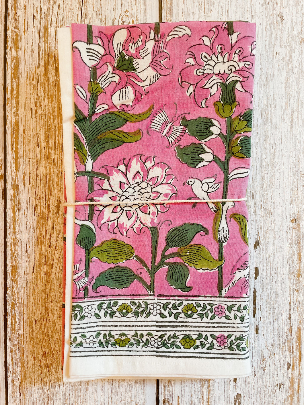 MALABAR Floral - pink floral napkins (set of 6)