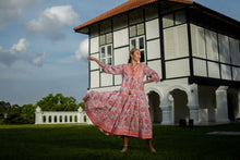 Load image into Gallery viewer, The Thyme Dress 2.0/Beige and orangle floral
