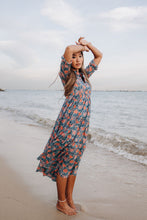 Load image into Gallery viewer, The Pepper dress - turquoise fun floral
