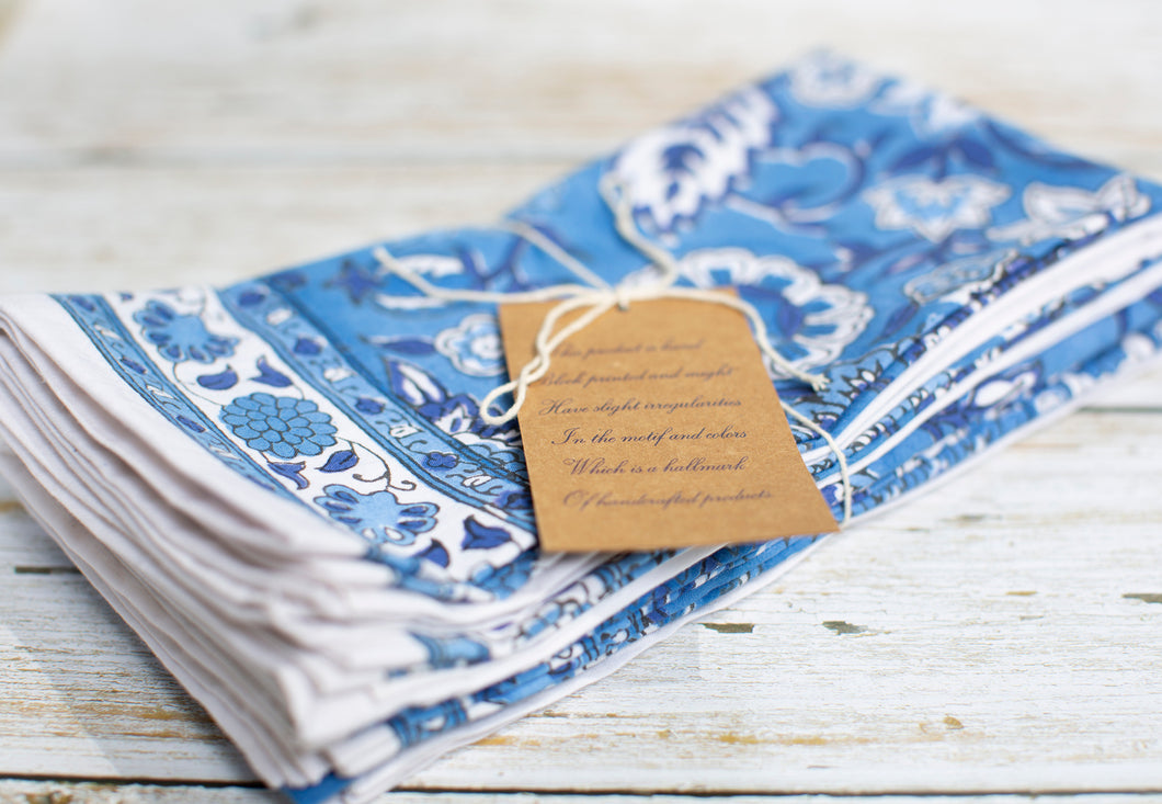 JODHPUR /Blue floral - napkins (set of 6)