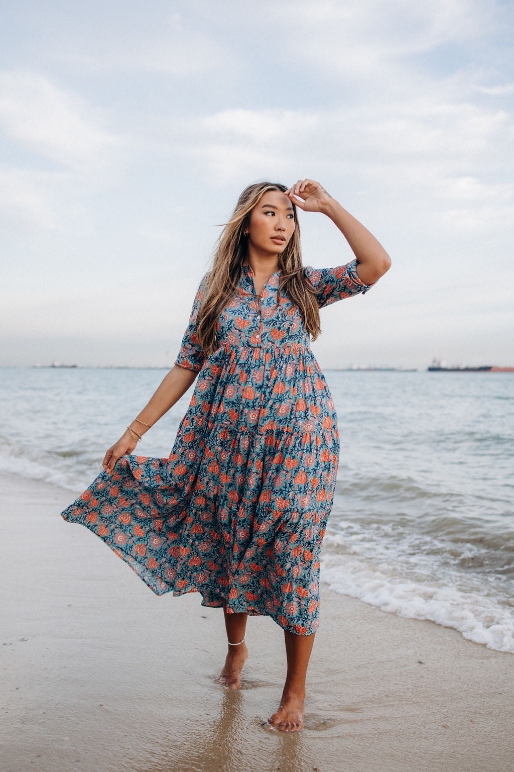 The Pepper dress - turquoise fun floral