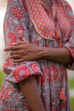 Load image into Gallery viewer, The Thyme Dress 2.0/Beige and orangle floral
