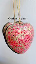 Load image into Gallery viewer, Papier-mâché - HEARTS Christmas decor

