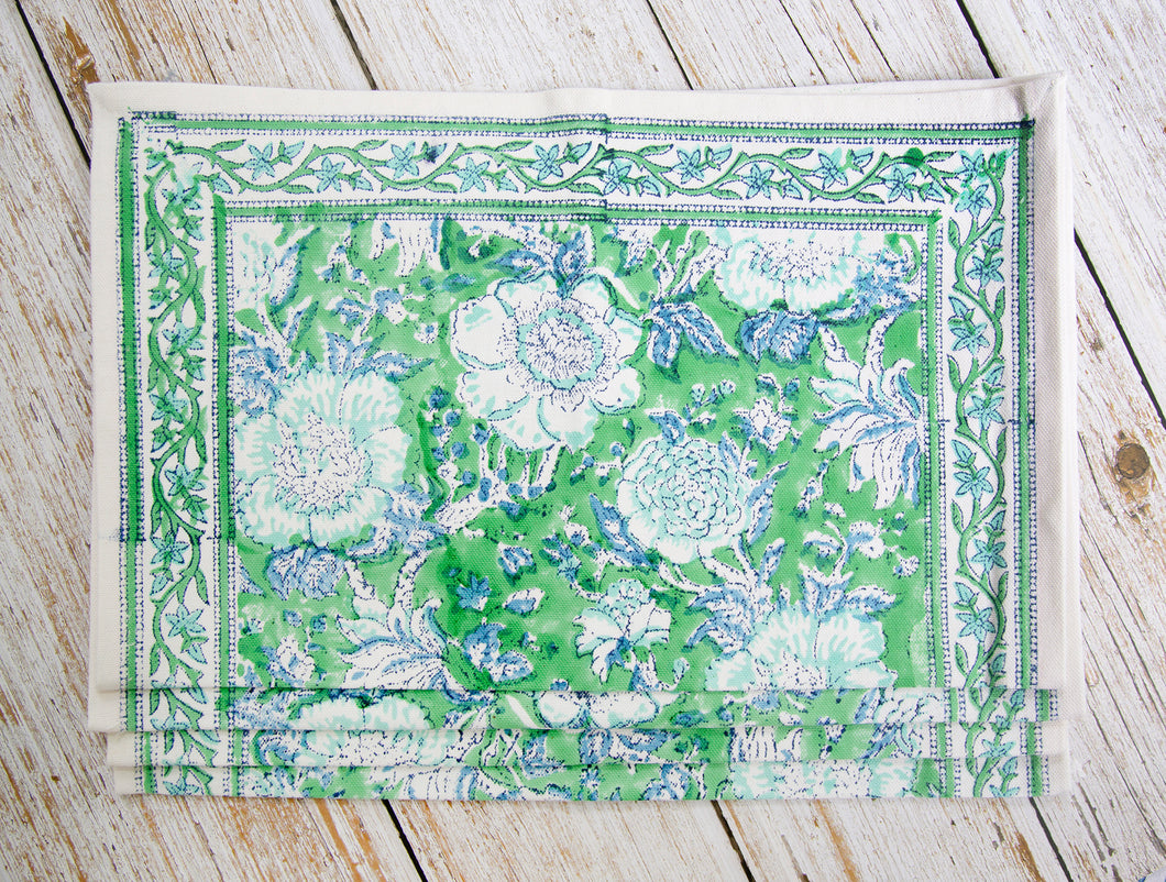 SANTORINI 2.0 - GREEN placemats (set of 4 & set of 6)