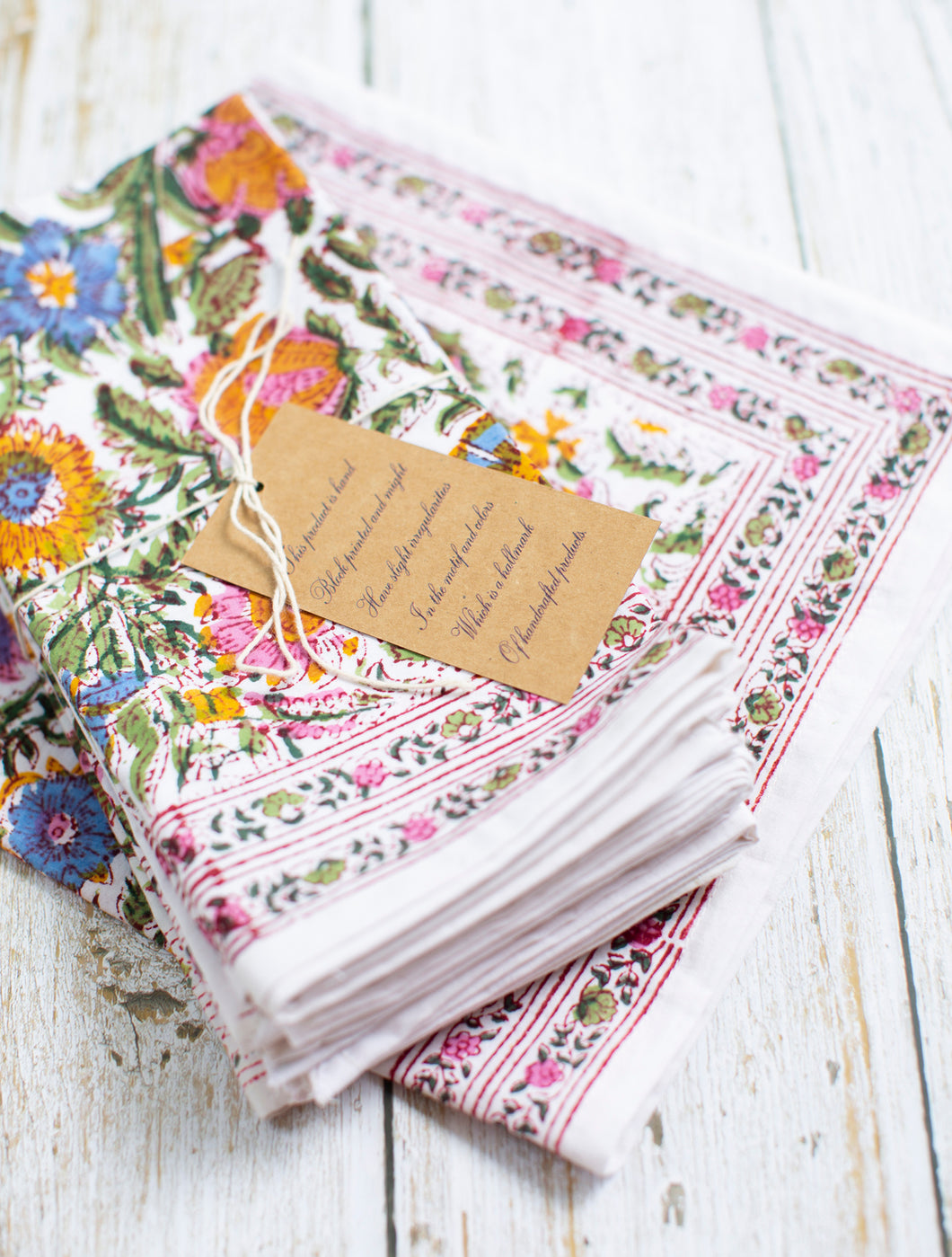 JAIPUR/White tc print - napkins (set of 6)