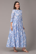 Load image into Gallery viewer, The Pepper dress - blue floral (with lining)
